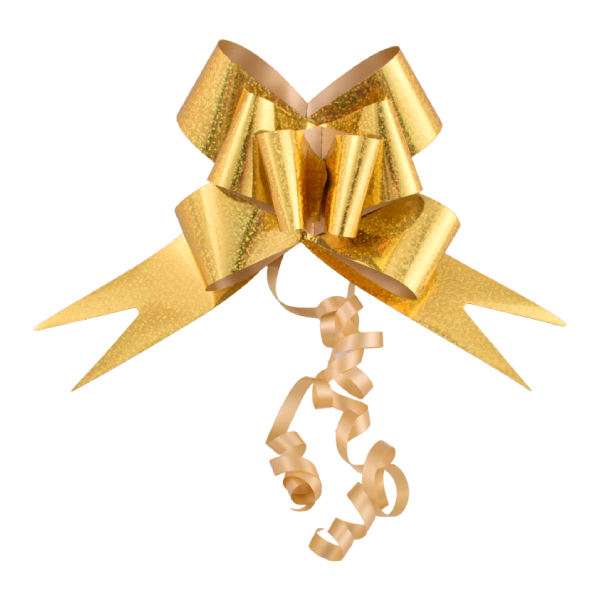 Moño magico 4,5x70 CM dorado por 10 und EF-19148-3-22424 ...