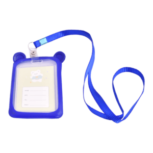 Porta carnet orejas silicona azul